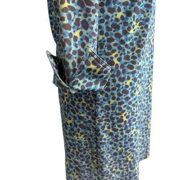 Chelsea & Gunn Elegant Blue & Green Neon 3/4 Sleeves Dress Size Xsmall - Picture 3 of 8